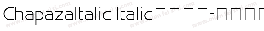 ChapazaItalic Italic字体下载字体转换